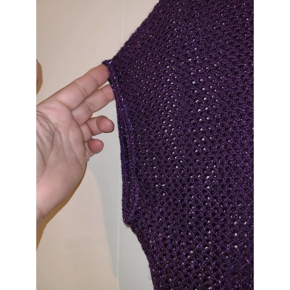 Bay Studio Crochet Top Women's Small Sleeveless Fish Net Casual Blouse (AGF) - Picture 4 of 6